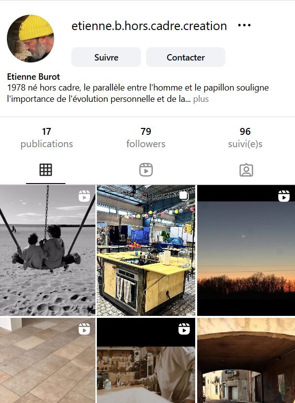 Apercu feed instagram Etienne B créateur artistique à Albi